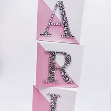 Load image into Gallery viewer, Wood Blocks 2 Colors Rhinestones Name