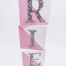 Load image into Gallery viewer, Wood Blocks 2 Colors Rhinestones Name