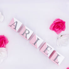 Load image into Gallery viewer, Wood Blocks 2 Colors Rhinestones Name