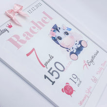 Load image into Gallery viewer, Set Birth Certificate & Baby Rhinestones Mezuzah Big Bow