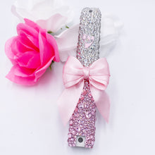 Load image into Gallery viewer, Set Birth Certificate & Baby Rhinestones Mezuzah Big Bow
