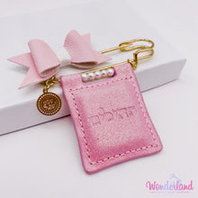 Load image into Gallery viewer, Gold Stroller Pin Shema Israel & Tehilim 3"