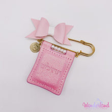 Load image into Gallery viewer, Gold Stroller Pin Shema Israel & Tehilim 3"