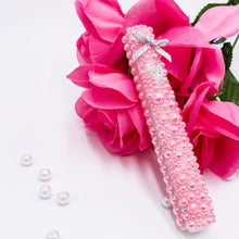 Load image into Gallery viewer, Pink Pearl Baby Mezuzah 5"