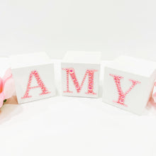 Load image into Gallery viewer, Wood Blocks Pearls Name