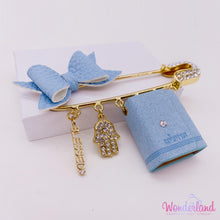 Load image into Gallery viewer, Clear Rhinestones Head Stroller Pin Tehilim 4&quot;
