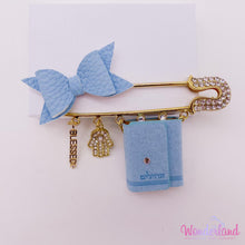 Load image into Gallery viewer, Clear Rhinestones Head Stroller Pin Tehilim 4&quot;
