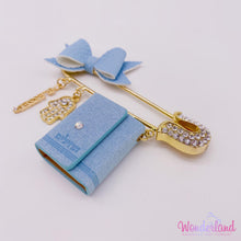 Load image into Gallery viewer, Clear Rhinestones Head Stroller Pin Tehilim 4&quot;
