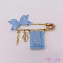 Load image into Gallery viewer, Clear Rhinestones Head Stroller Pin Tehilim 4&quot;
