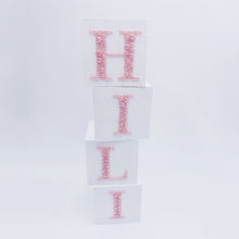 Load image into Gallery viewer, Baby Girl Pearl Mezuzah, Cubes Name &amp; Blessing
