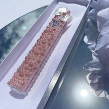 Load image into Gallery viewer, Old Rose Pearl Baby Mezuzah 5&quot;
