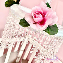 Load image into Gallery viewer, White Satin &amp; Crystals Mobile
