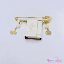 Load image into Gallery viewer, Tehilim Pearls Stroller Pin 3&quot;1/4
