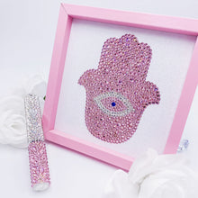 Load image into Gallery viewer, Rhinestones Mezuzah &amp; Rhinestones Hamsa Picture
