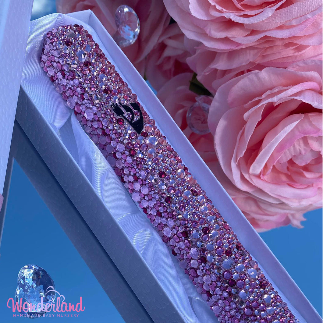 Mixed Small & Big Rhinestones Mezuzah 7 Mixed Colors