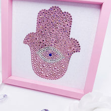 Load image into Gallery viewer, Rhinestones Mezuzah &amp; Rhinestones Hamsa Picture
