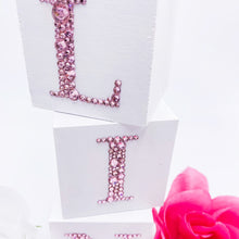 Load image into Gallery viewer, Wood Blocks Rhinestones Name
