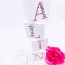 Load image into Gallery viewer, Wood Blocks Rhinestones Name
