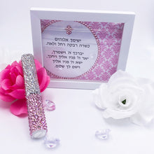 Load image into Gallery viewer, Baby Girl Rhinestones Mezuzah &amp; Blessing

