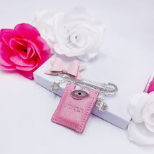 Load image into Gallery viewer, Rhinestones Silver Stroller Pin 3&quot;1/4 Tehilim &amp; 3 Charms
