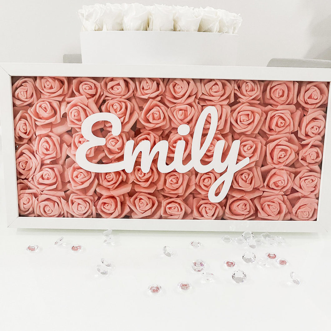 Framed Flowers Name