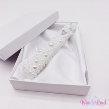 Load image into Gallery viewer, White Pearl Baby Mezuzah 5&quot;
