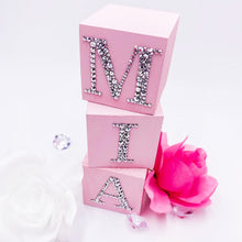 Load image into Gallery viewer, Wood Blocks Rhinestones Name
