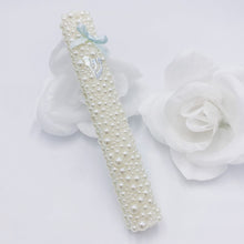 Load image into Gallery viewer, Set Pearls Mezuzah &amp; Tehilim Name Stroller Pin
