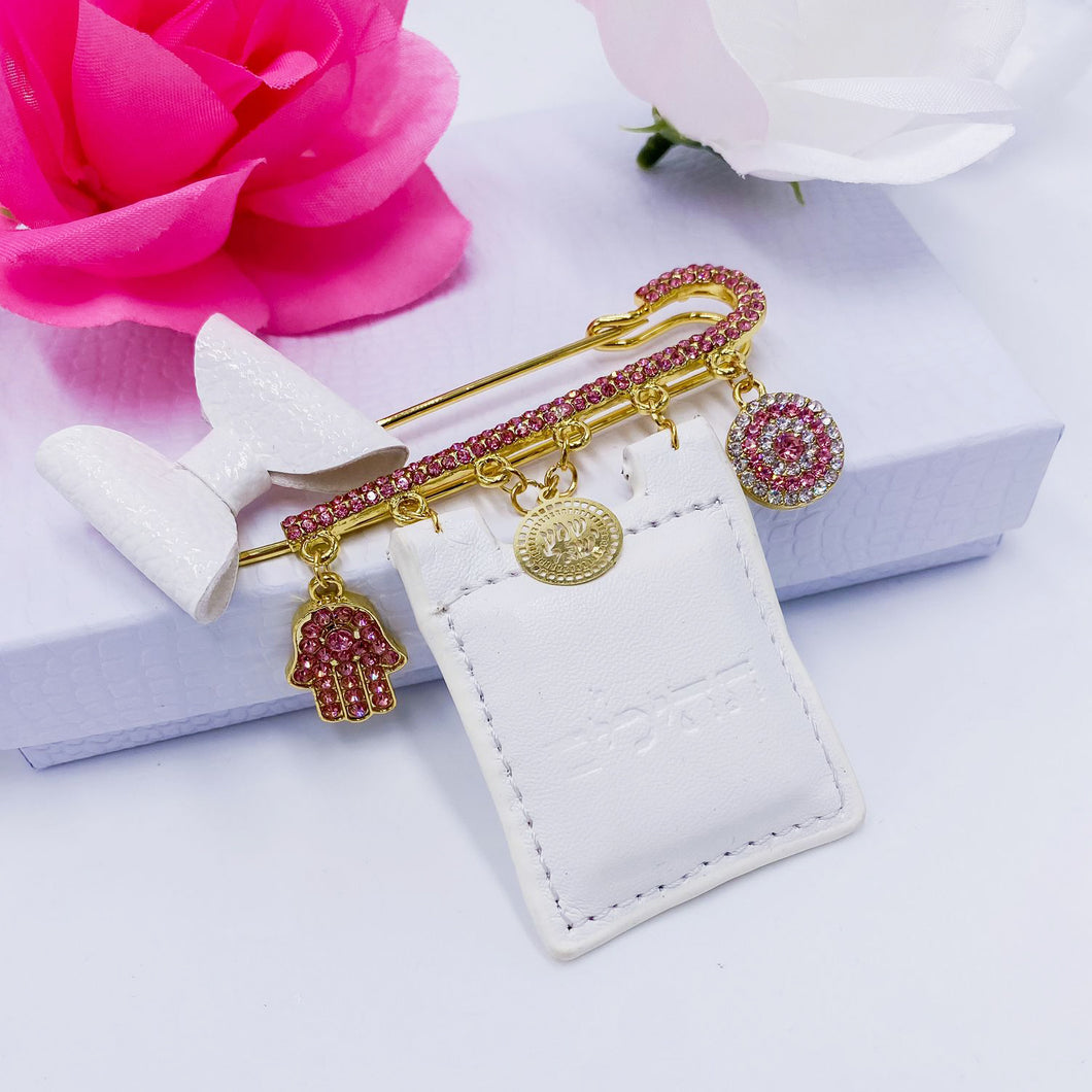 Pink Rhinestones Stroller Pin 3